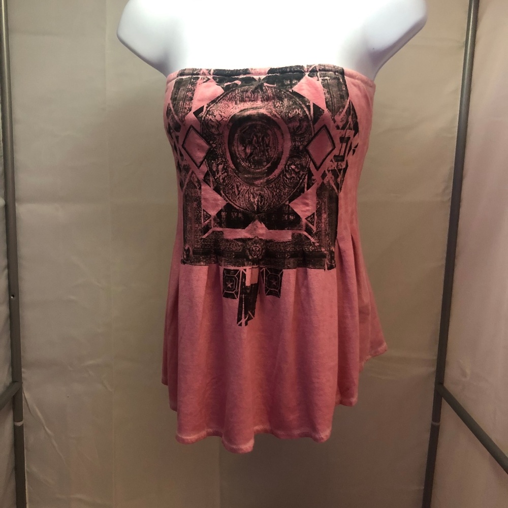 Strapless Pink Guess Top